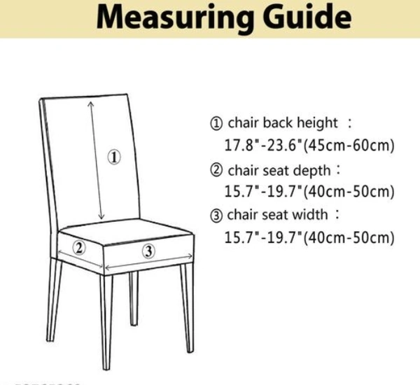 Elastic Chair Cover Stretch Removable Washable Short Dining Chair Cover Protector Seat Slipcover - Polyster, Elastic/ Stretchable, Multipack of1